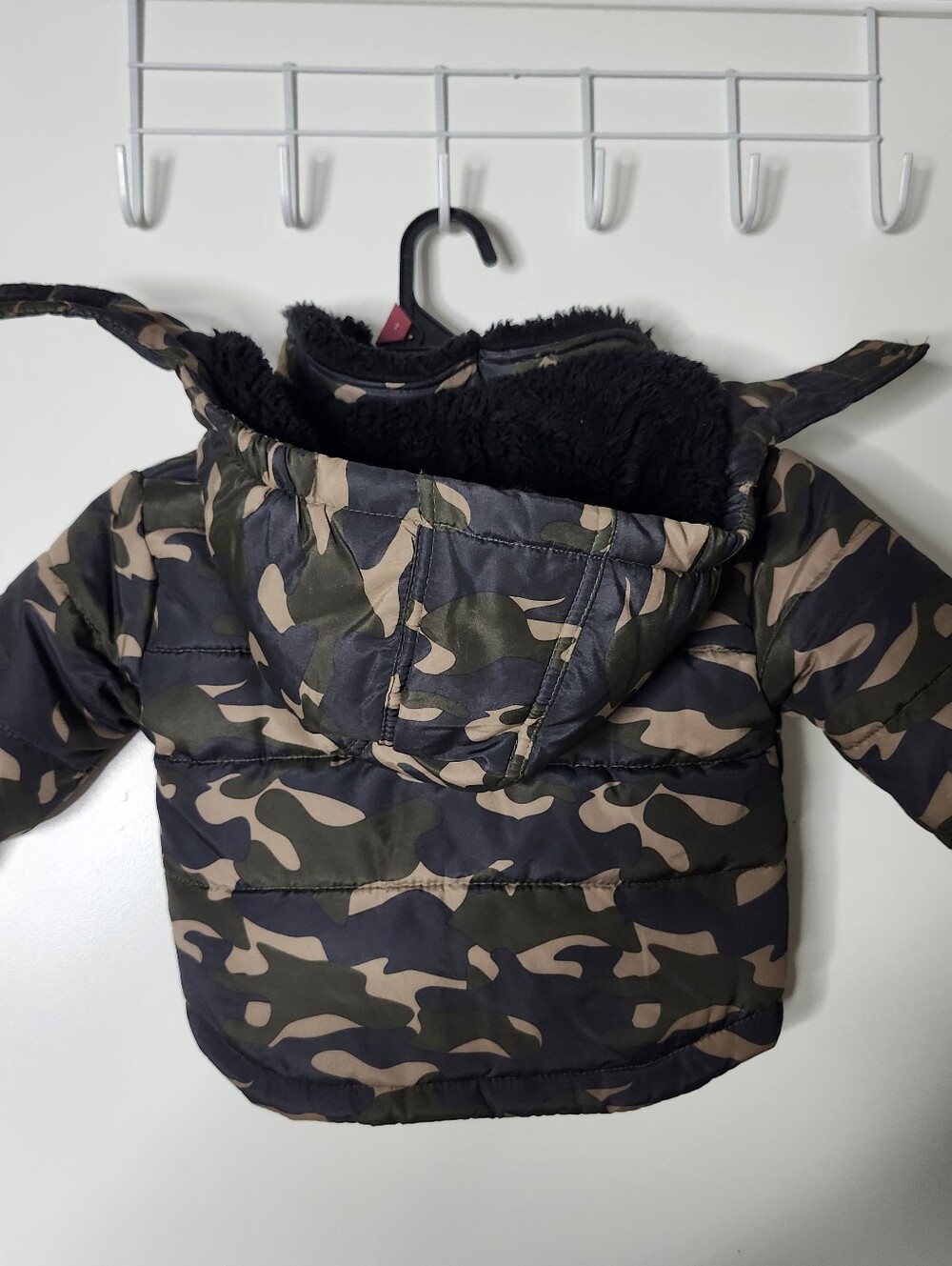 London Fog Kids Camo Puffer Jacket 12 Month Sherpa Lined - Picture 5 of 8